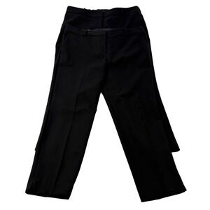 Talbots Hampshire Ankle Pants Set of 2 Black Straight Leg Dress Pants Womens 16W